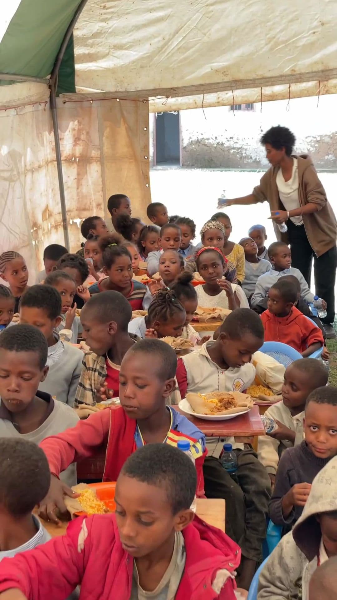 Children eating nutritious meals