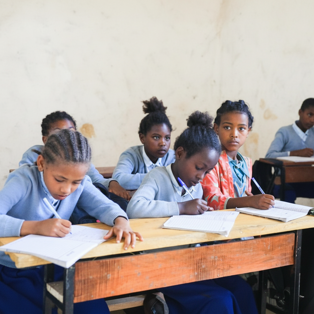 Children learning in classroom